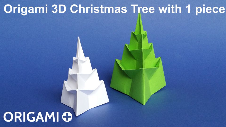 3D Christmas Tree with 1 piece of paper