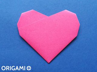 Coração em 6 dobras de origami