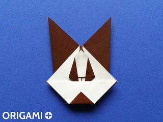 Origami Big Bad Wolf Head