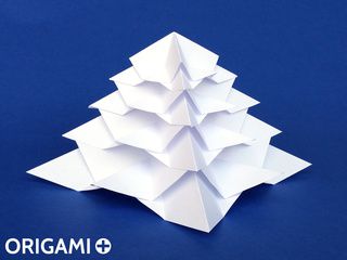 Árbol de Navidad en 3D en origami