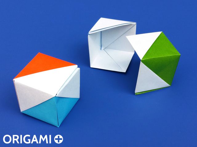 Cube Gift Box / Flag Box - step 1