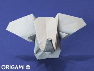 Cabeça de elefante de origami