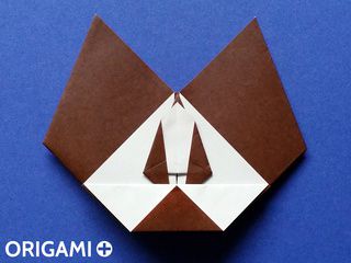Cabeza de ratón diabólico en origami