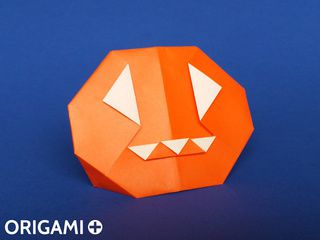 Abóbora de Halloween de origami