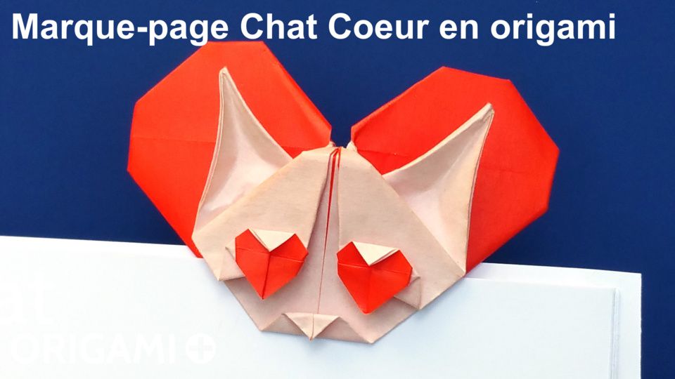 Marque-page Chat Coeur