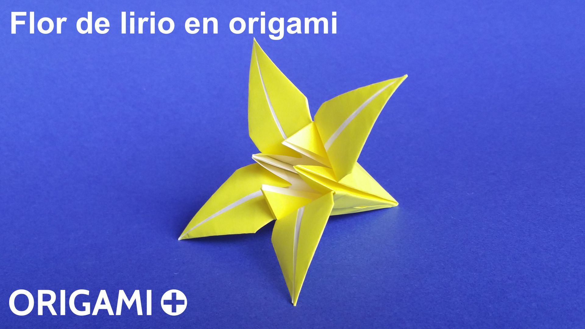 Instrucciones de video para hacer una flor de lirio en origami