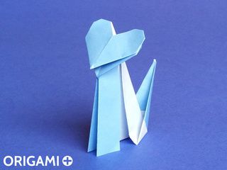 Gato Corazón en origami