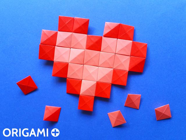 Módulos de Píxeles de origami para crear mosaicos - paso 3