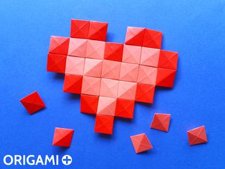 Modules de pixels en origami pour créer des mosaïques en origami