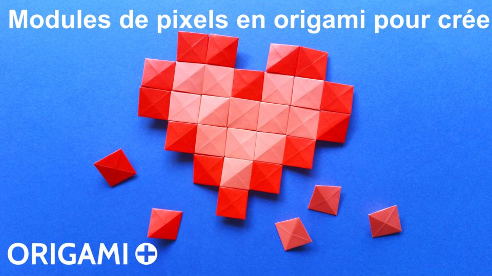 Modules de pixels en origami pour créer des mosaïques