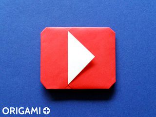 Icône Play en origami