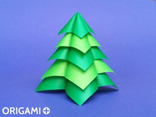 Árbol de Navidad muy fácil y muy rápido en origami