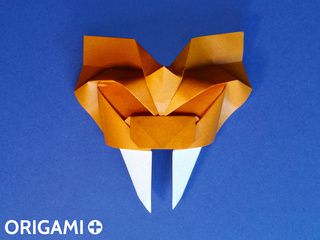 Origami Saber-Toothed Tiger Mask