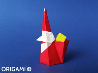 Origami Smiling Santa Claus