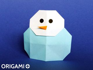 Boneco de neve de origami