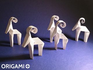 Origami Strip Reindeer