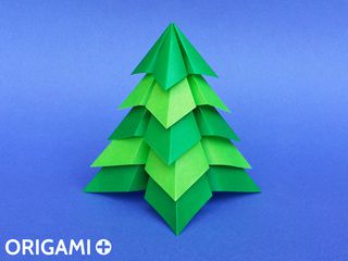 很簡單的聖誕樹折紙