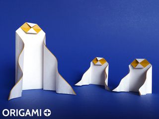 Fantôme qui ondule en origami