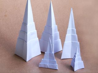 Origami Pyramid Trees