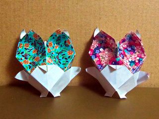 A couple of very cute origami baby owls