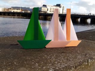 3 Origami Boats in Arklow, Ireland