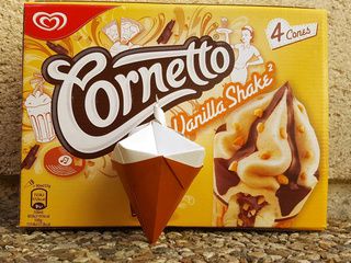A Yummy Vanilla Origami Ice Cream Cone