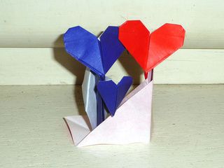 Two Origami Lovers Together