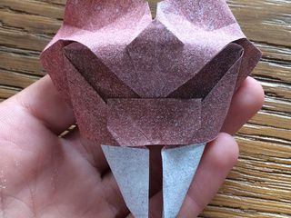 Origami Saber Toothed Tiger Mask by Sander Jacobs