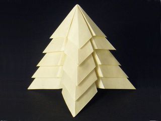 Ivory Origami Christmas Tree